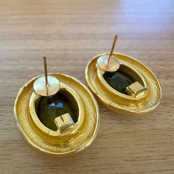 Tuckernuck Valere Green Tourmaline Quartz Paros Earrings - Picture 4 of 4